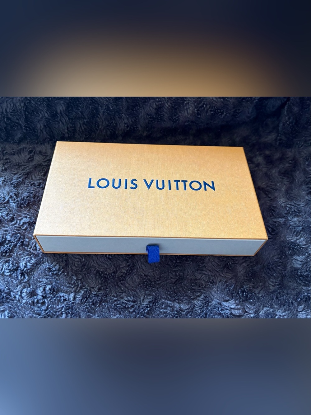 Louis Vuitton Orange Box with Brown Logo and Pull